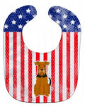 Patriotic USA Airedale Baby Bib Easy-Clean Baby Bib Baby Feeding Accessory Baby Mealtime Essential, 10 x 13, Multicolor
