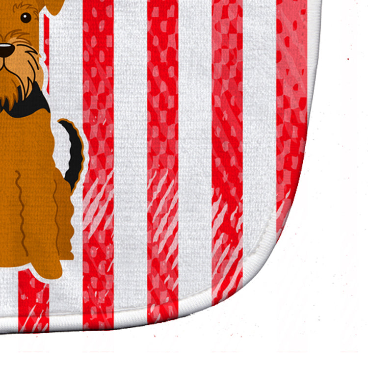 Patriotic USA Airedale Baby Bib Easy-Clean Baby Bib Baby Feeding Accessory Baby Mealtime Essential, 10 x 13, Multicolor