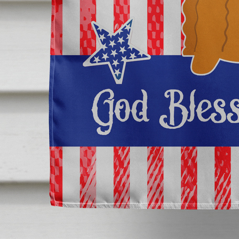 Patriotic USA Airedale House Flag 28x40 Porch Sleeve Pole Decorative Outside Yard Banner Artwork Wall Hanging, Polyester