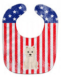 Patriotic USA Westie Baby Bib Easy-Clean Baby Bib Baby Feeding Accessory Baby Mealtime Essential, 10 x 13, Multicolor