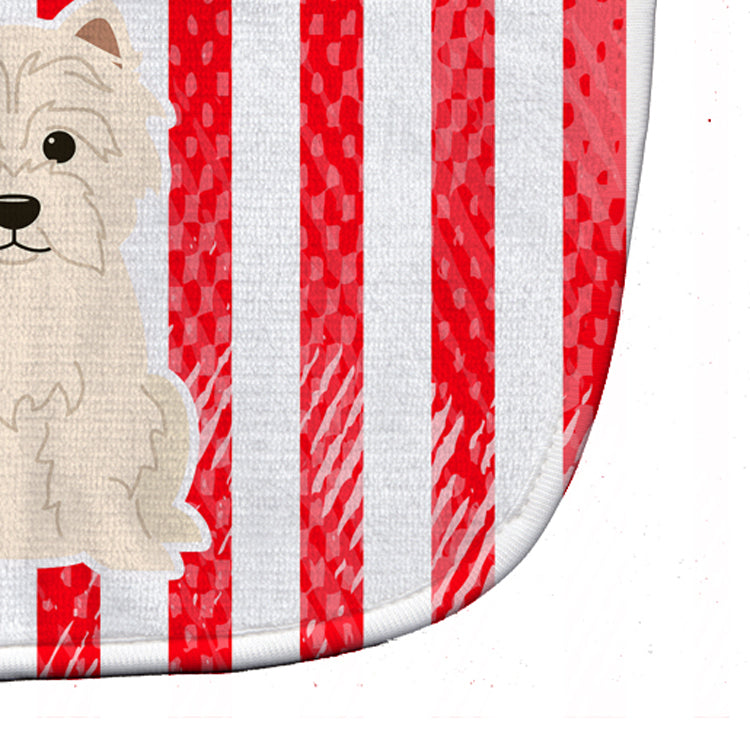 Patriotic USA Westie Baby Bib Easy-Clean Baby Bib Baby Feeding Accessory Baby Mealtime Essential, 10 x 13, Multicolor