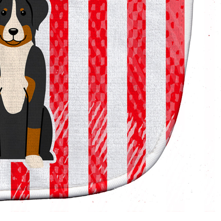 Patriotic USA Appenzeller Sennenhund Baby Bib Easy-Clean Baby Bib Baby Feeding Accessory Baby Mealtime Essential, 10 x 13, Multicolor