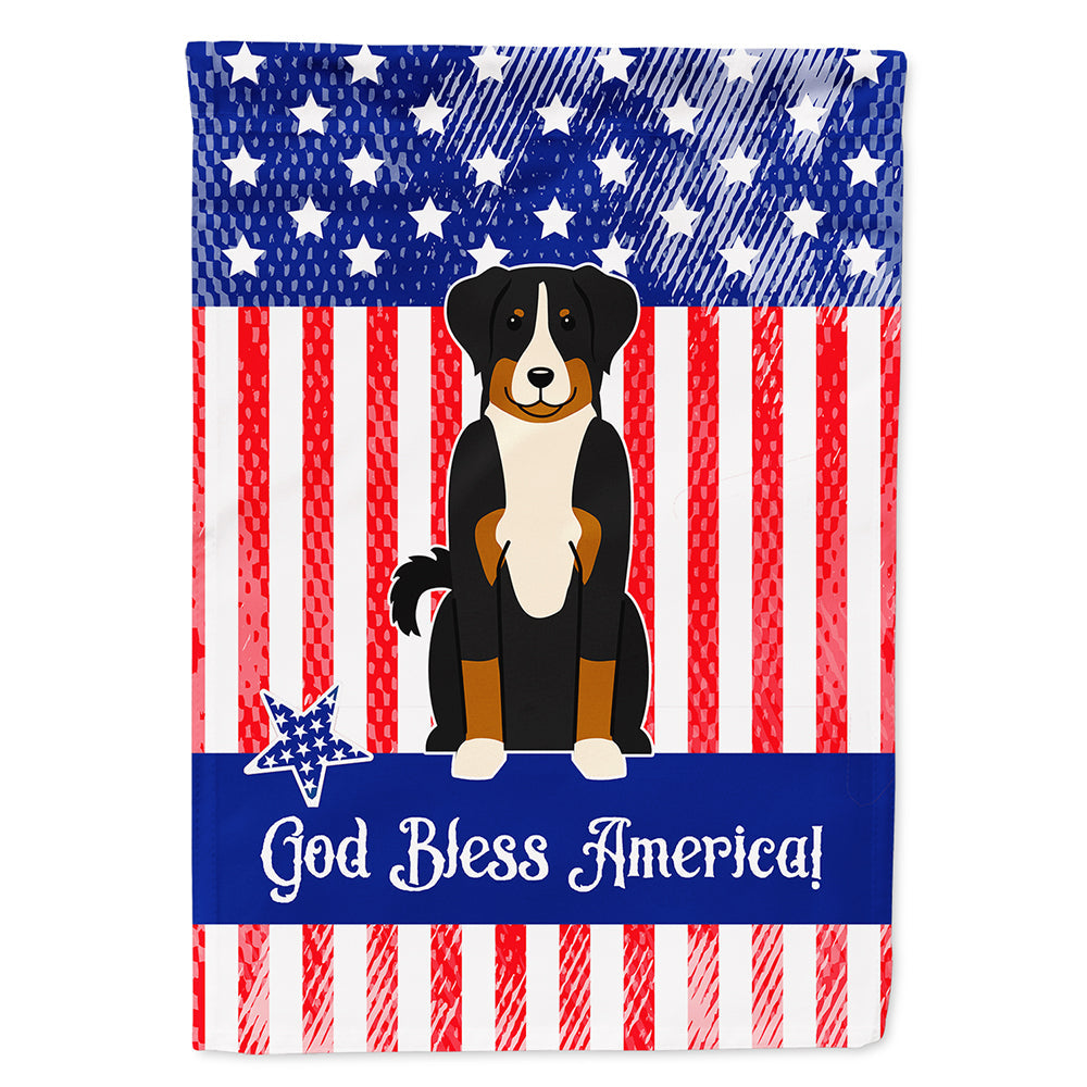 Patriotic USA Appenzeller Sennenhund House Flag 28x40 Porch Sleeve Pole Decorative Outside Yard Banner Artwork Wall Hanging, Polyester