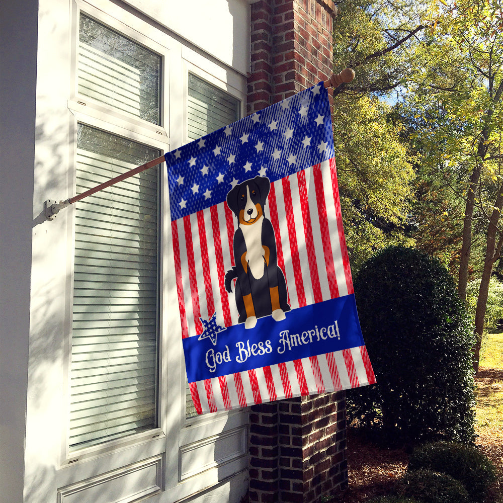 Patriotic USA Appenzeller Sennenhund House Flag 28x40 Porch Sleeve Pole Decorative Outside Yard Banner Artwork Wall Hanging, Polyester