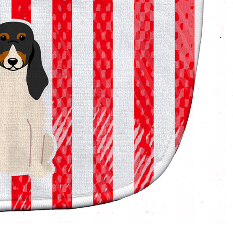 Patriotic USA Swiss Hound Baby Bib Easy-Clean Baby Bib Baby Feeding Accessory Baby Mealtime Essential, 10 x 13, Multicolor