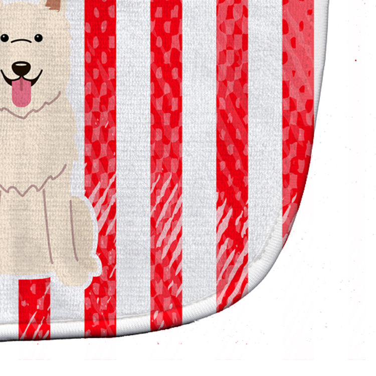 Patriotic USA White German Shepherd Baby Bib Easy-Clean Baby Bib Baby Feeding Accessory Baby Mealtime Essential, 10 x 13, Multicolor