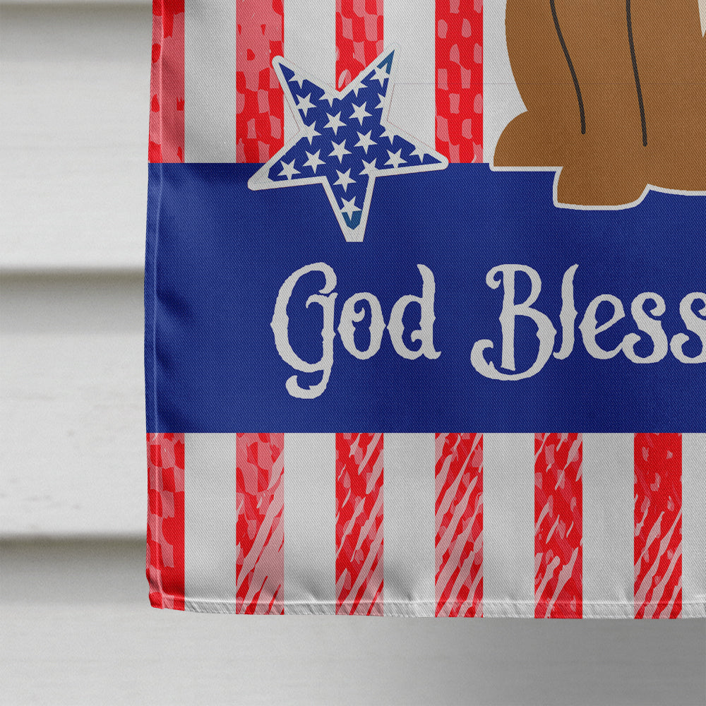 Patriotic USA Staffordshire Bull Terrier Brown House Flag 28x40 Porch Sleeve Pole Decorative Outside Yard Banner Artwork Wall Hanging, Polyester