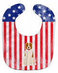 Patriotic USA Central Asian Shepherd Dog Baby Bib Easy-Clean Baby Bib Baby Feeding Accessory Baby Mealtime Essential, 10 x 13, Multicolor