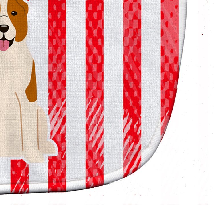 Patriotic USA Central Asian Shepherd Dog Baby Bib Easy-Clean Baby Bib Baby Feeding Accessory Baby Mealtime Essential, 10 x 13, Multicolor