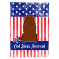 Patriotic USA Caucasian Shepherd Dog House Flag 28x40 Porch Sleeve Pole Decorative Outside Yard Banner Artwork Wall Hanging, Polyester