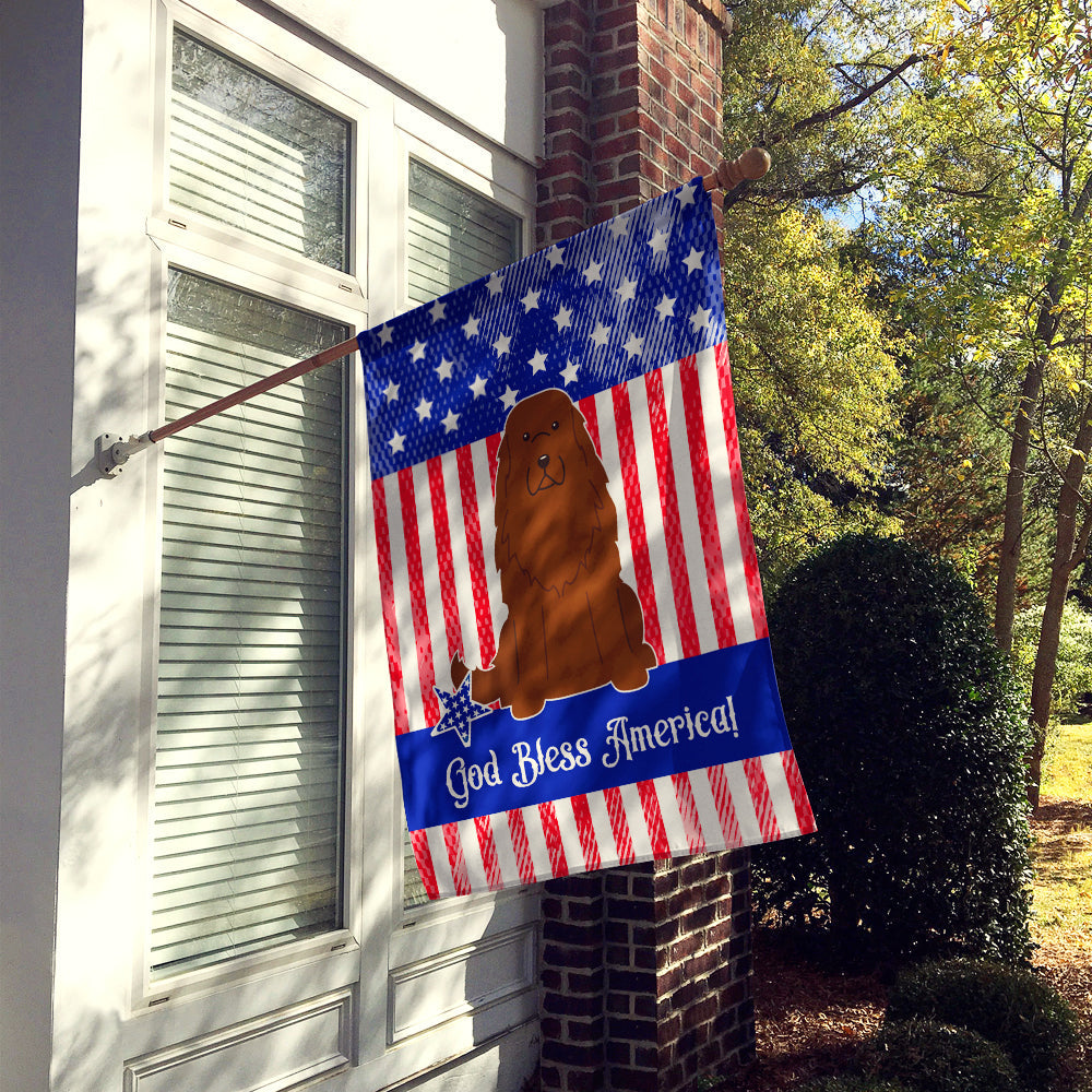 Patriotic USA Caucasian Shepherd Dog House Flag 28x40 Porch Sleeve Pole Decorative Outside Yard Banner Artwork Wall Hanging, Polyester