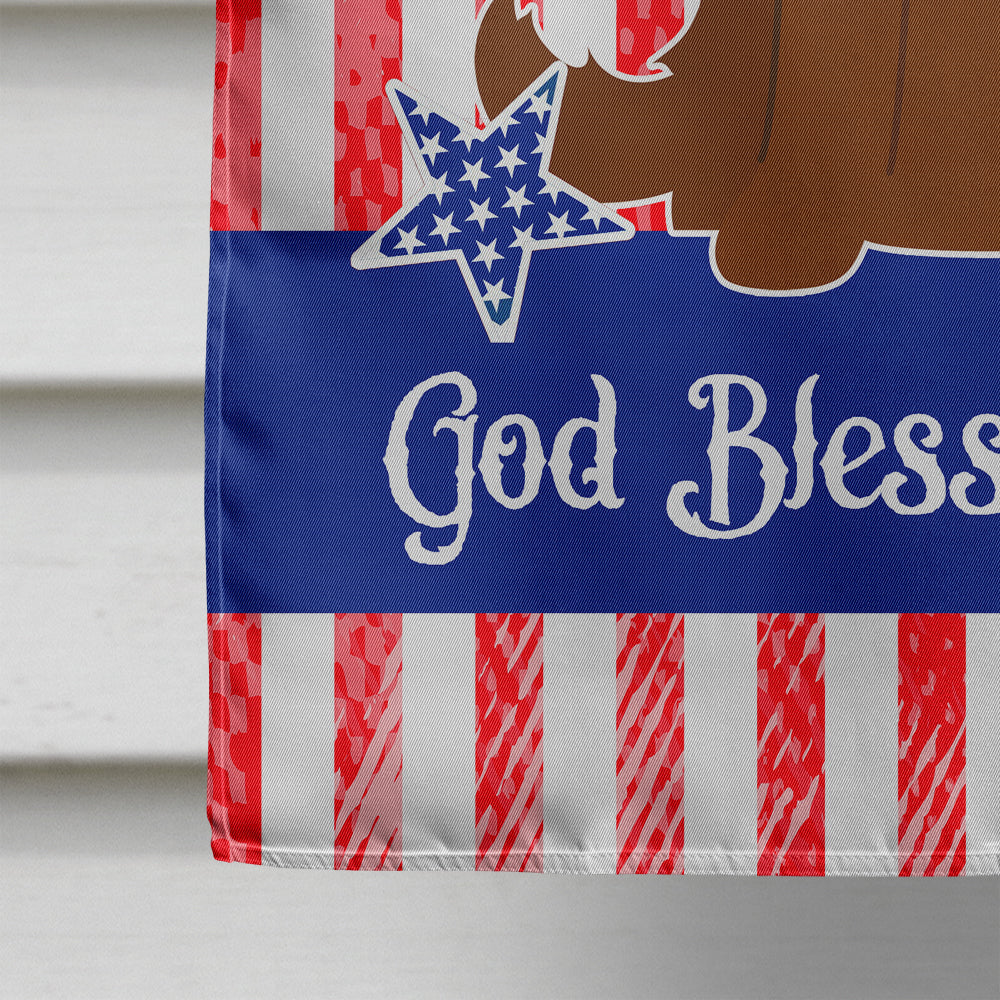 Patriotic USA Caucasian Shepherd Dog House Flag 28x40 Porch Sleeve Pole Decorative Outside Yard Banner Artwork Wall Hanging, Polyester