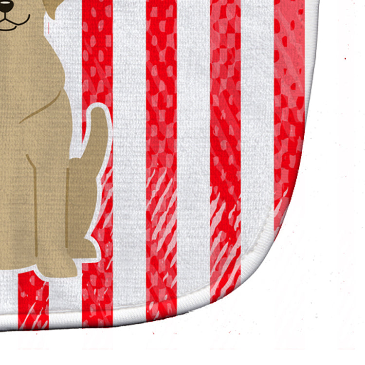 Patriotic USA Yellow Labrador Baby Bib Easy-Clean Baby Bib Baby Feeding Accessory Baby Mealtime Essential, 10 x 13, Multicolor