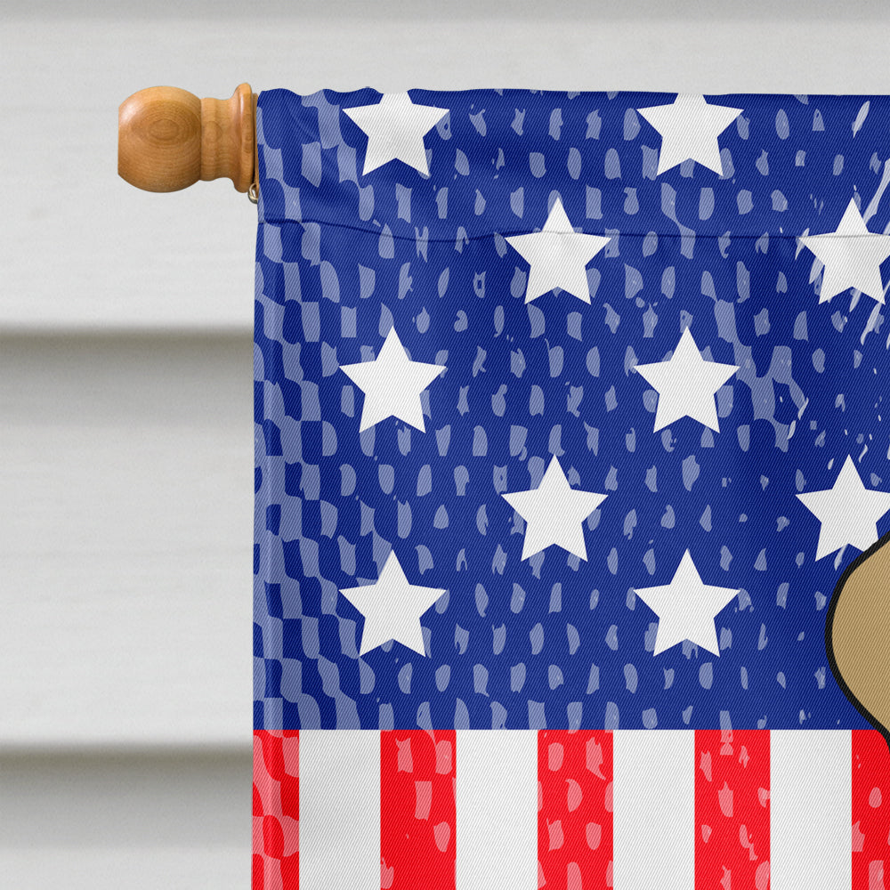 Patriotic USA Yellow Labrador House Flag 28x40 Porch Sleeve Pole Decorative Outside Yard Banner Artwork Wall Hanging, Polyester
