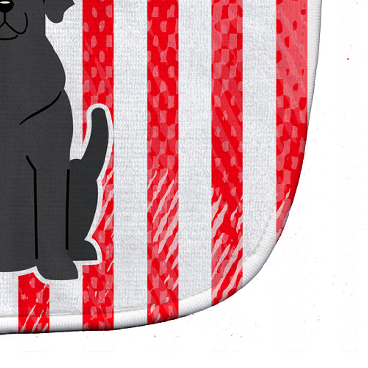 Patriotic USA Black Labrador Baby Bib Easy-Clean Baby Bib Baby Feeding Accessory Baby Mealtime Essential, 10 x 13, Multicolor
