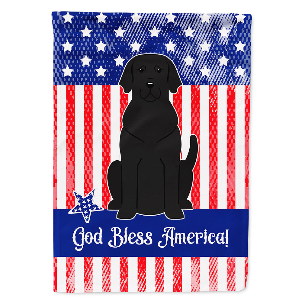 Patriotic USA Black Labrador House Flag 28x40 Porch Sleeve Pole Decorative Outside Yard Banner Artwork Wall Hanging, Polyester