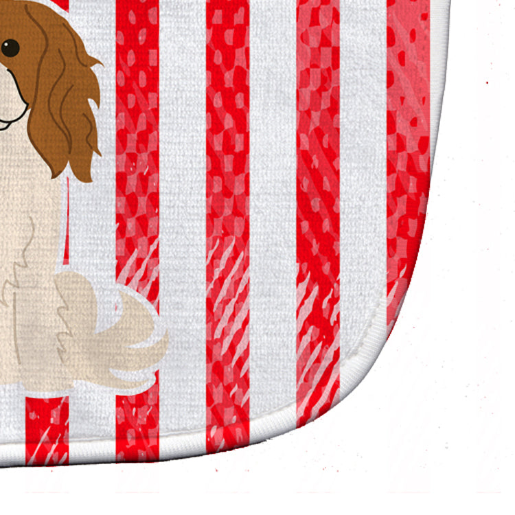 Patriotic USA Cavalier Spaniel Baby Bib Easy-Clean Baby Bib Baby Feeding Accessory Baby Mealtime Essential, 10 x 13, Multicolor