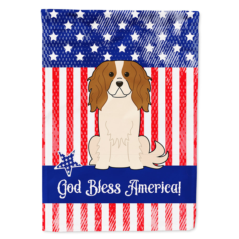 Patriotic USA Cavalier Spaniel House Flag 28x40 Porch Sleeve Pole Decorative Outside Yard Banner Artwork Wall Hanging, Polyester