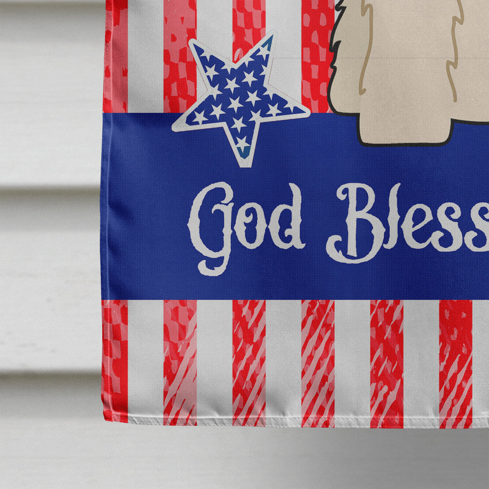 Patriotic USA Soft Coated Wheaten Terrier House Flag 28x40 Porch Sleeve Pole Decorative Outside Yard Banner Artwork Wall Hanging, Polyester