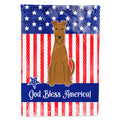 Patriotic USA Irish Terrier House Flag 28x40 Porch Sleeve Pole Decorative Outside Yard Banner Artwork Wall Hanging, Polyester
