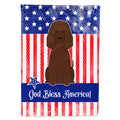 Patriotic USA Irish Water Spaniel House Flag 28x40 Porch Sleeve Pole Decorative Outside Yard Banner Artwork Wall Hanging, Polyester