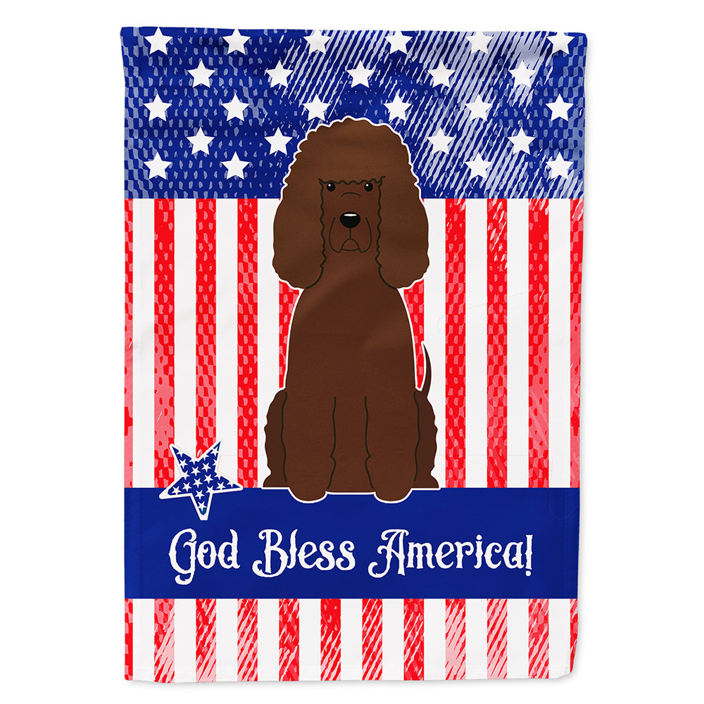 Patriotic USA Irish Water Spaniel House Flag 28x40 Porch Sleeve Pole Decorative Outside Yard Banner Artwork Wall Hanging, Polyester