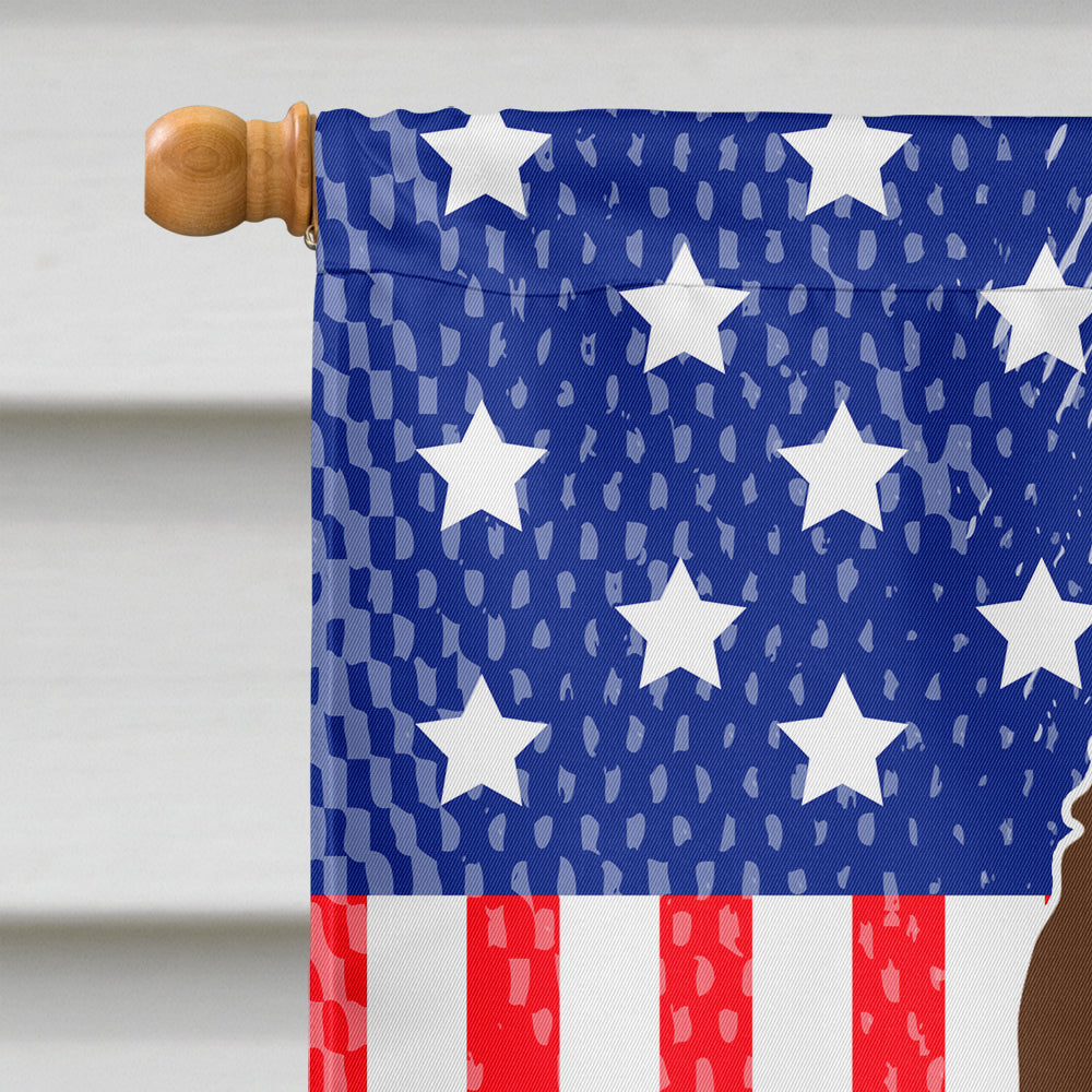 Patriotic USA Irish Water Spaniel House Flag 28x40 Porch Sleeve Pole Decorative Outside Yard Banner Artwork Wall Hanging, Polyester