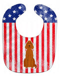 Patriotic USA Irish Setter Baby Bib Easy-Clean Baby Bib Baby Feeding Accessory Baby Mealtime Essential, 10 x 13, Multicolor