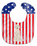 Patriotic USA Irish Wolfhound Baby Bib Easy-Clean Baby Bib Baby Feeding Accessory Baby Mealtime Essential, 10 x 13, Multicolor