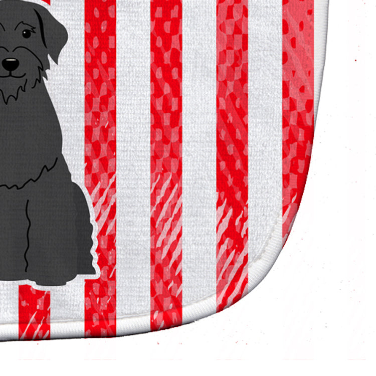Patriotic USA Giant Schnauzer Baby Bib Easy-Clean Baby Bib Baby Feeding Accessory Baby Mealtime Essential, 10 x 13, Multicolor