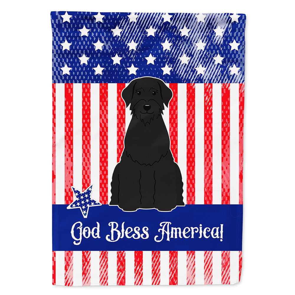 Patriotic USA Giant Schnauzer House Flag 28x40 Porch Sleeve Pole Decorative Outside Yard Banner Artwork Wall Hanging, Polyester