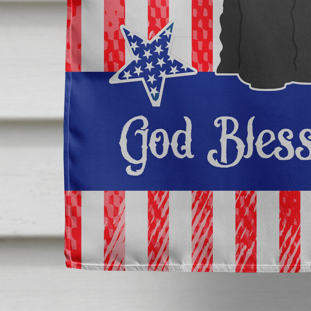 Patriotic USA Giant Schnauzer House Flag 28x40 Porch Sleeve Pole Decorative Outside Yard Banner Artwork Wall Hanging, Polyester