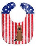 Patriotic USA German Shepherd Baby Bib Easy-Clean Baby Bib Baby Feeding Accessory Baby Mealtime Essential, 10 x 13, Multicolor