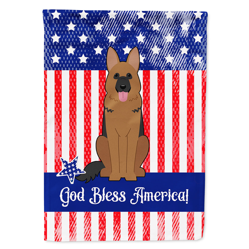 Patriotic USA German Shepherd House Flag 28x40 Porch Sleeve Pole Decorative Outside Yard Banner Artwork Wall Hanging, Polyester