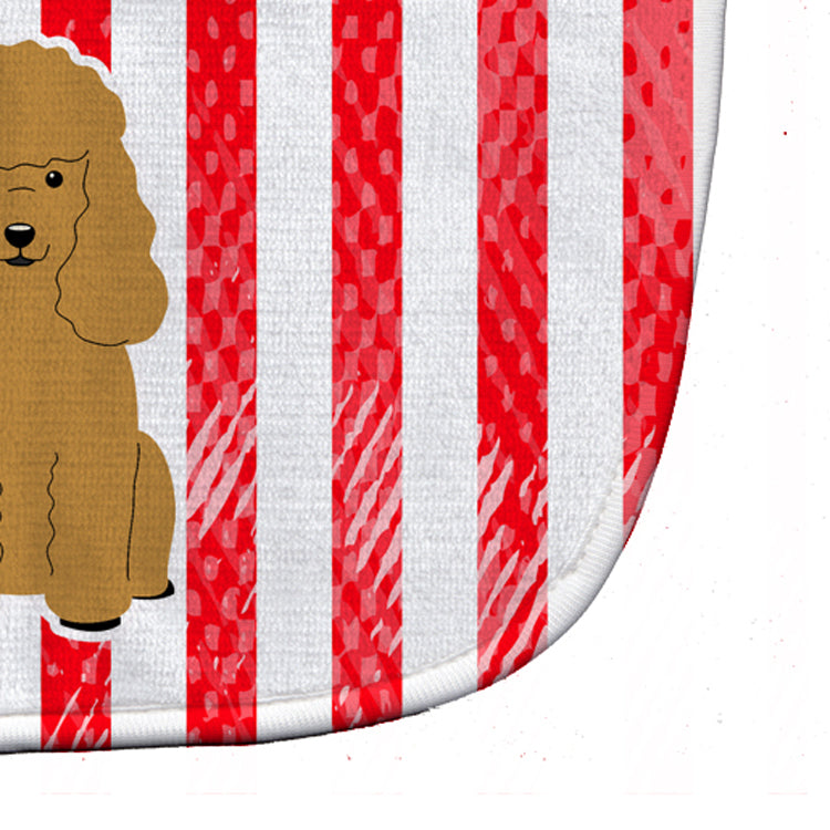 Patriotic USA Poodle Tan Baby Bib Easy-Clean Baby Bib Baby Feeding Accessory Baby Mealtime Essential, 10 x 13, Multicolor