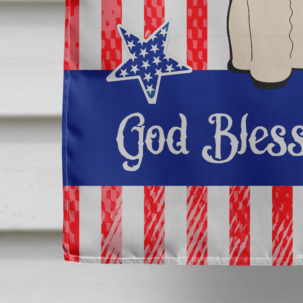 Patriotic USA Poodle White House Flag 28x40 Porch Sleeve Pole Decorative Outside Yard Banner Artwork Wall Hanging, Polyester