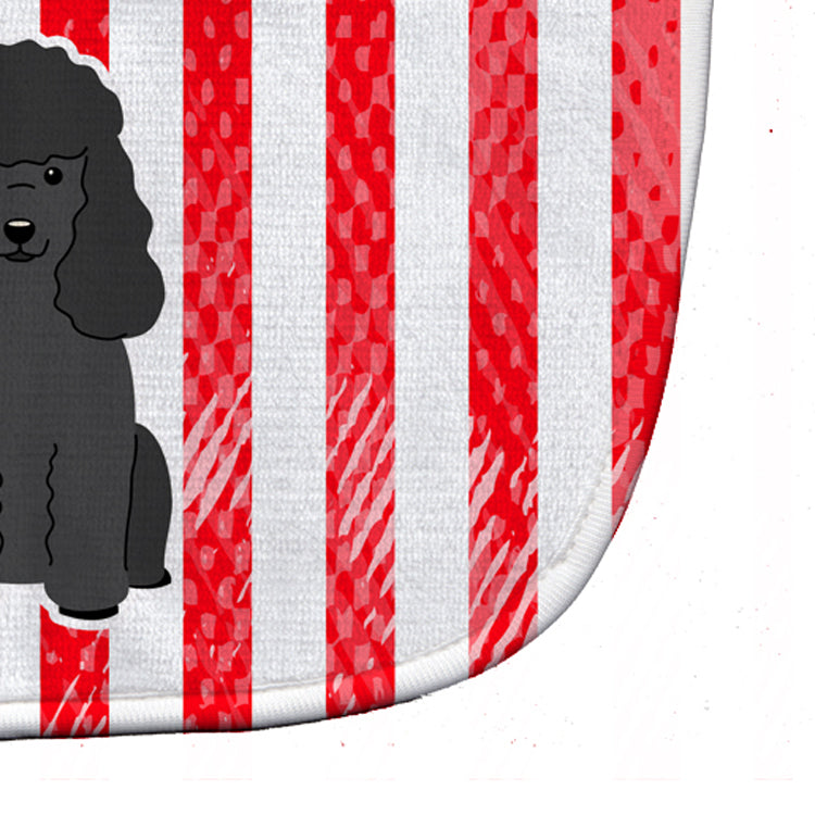 Patriotic USA Poodle Black Baby Bib Easy-Clean Baby Bib Baby Feeding Accessory Baby Mealtime Essential, 10 x 13, Multicolor