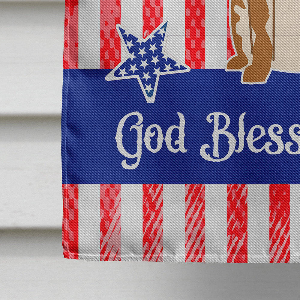 Patriotic USA Brittany Spaniel House Flag 28x40 Porch Sleeve Pole Decorative Outside Yard Banner Artwork Wall Hanging, Polyester