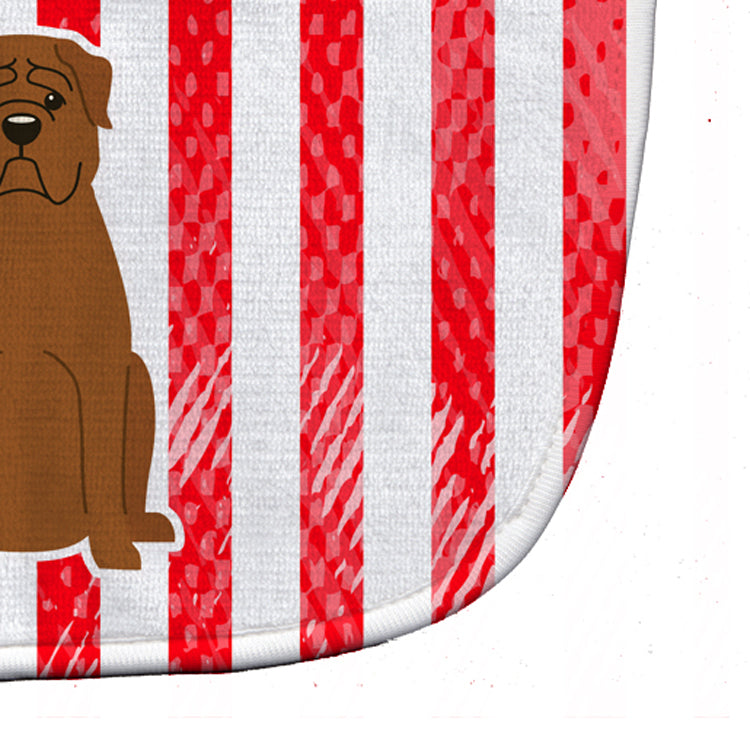 Patriotic USA Dogue de Bourdeaux Baby Bib Easy-Clean Baby Bib Baby Feeding Accessory Baby Mealtime Essential, 10 x 13, Multicolor