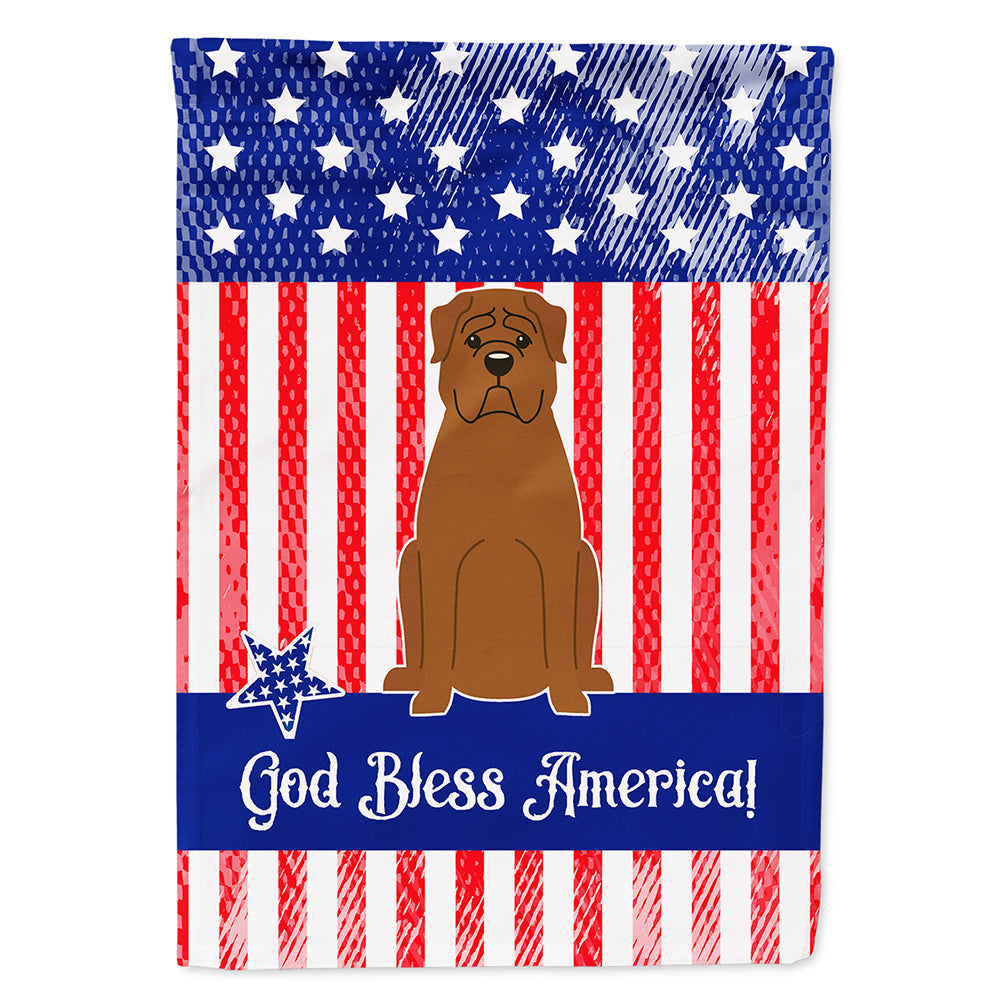 Patriotic USA Dogue de Bourdeaux House Flag 28x40 Porch Sleeve Pole Decorative Outside Yard Banner Artwork Wall Hanging, Polyester