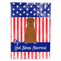 Patriotic USA Dogue de Bourdeaux House Flag 28x40 Porch Sleeve Pole Decorative Outside Yard Banner Artwork Wall Hanging, Polyester