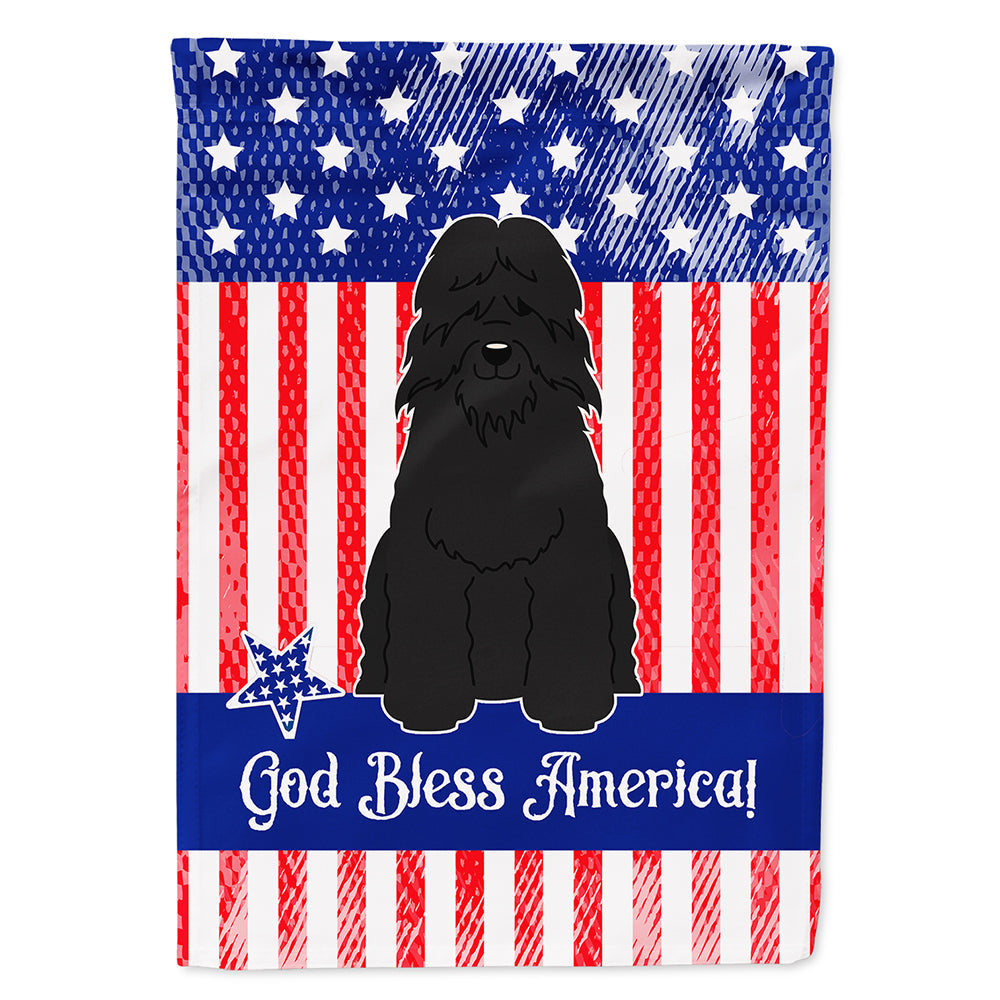 Patriotic USA Bouvier des Flandres House Flag 28x40 Porch Sleeve Pole Decorative Outside Yard Banner Artwork Wall Hanging, Polyester