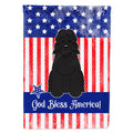 Patriotic USA Bouvier des Flandres House Flag 28x40 Porch Sleeve Pole Decorative Outside Yard Banner Artwork Wall Hanging, Polyester