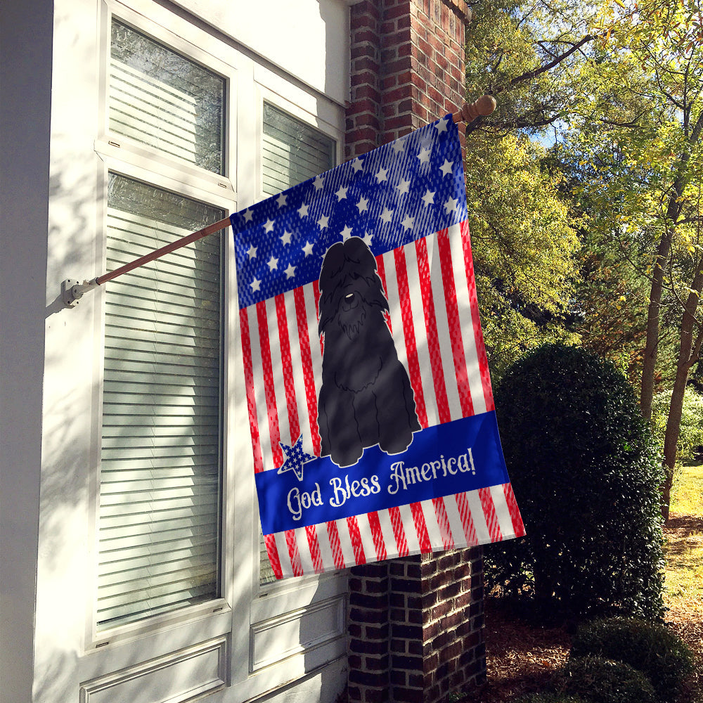 Patriotic USA Bouvier des Flandres House Flag 28x40 Porch Sleeve Pole Decorative Outside Yard Banner Artwork Wall Hanging, Polyester