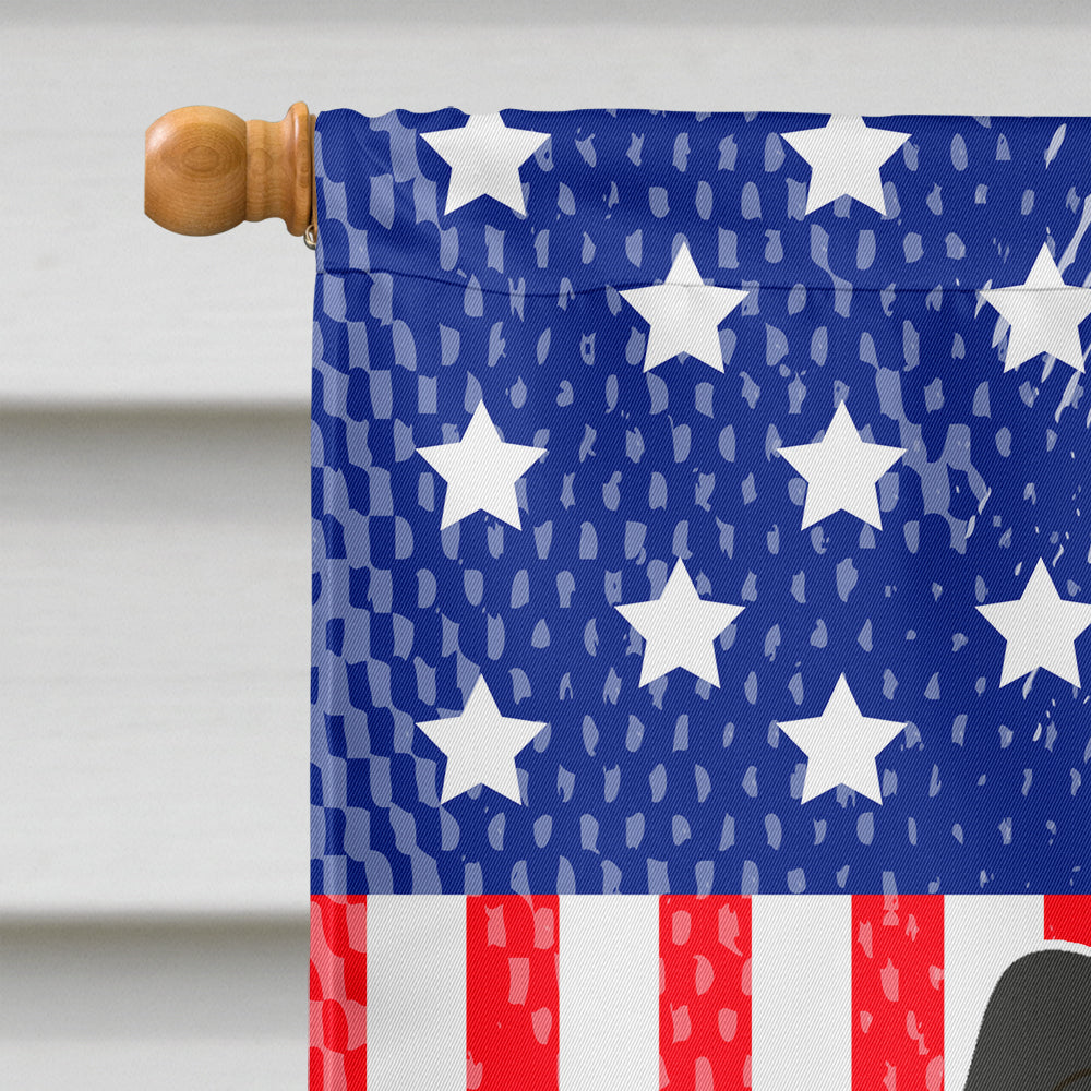 Patriotic USA Papillon Black White House Flag 28x40 Porch Sleeve Pole Decorative Outside Yard Banner Artwork Wall Hanging, Polyester