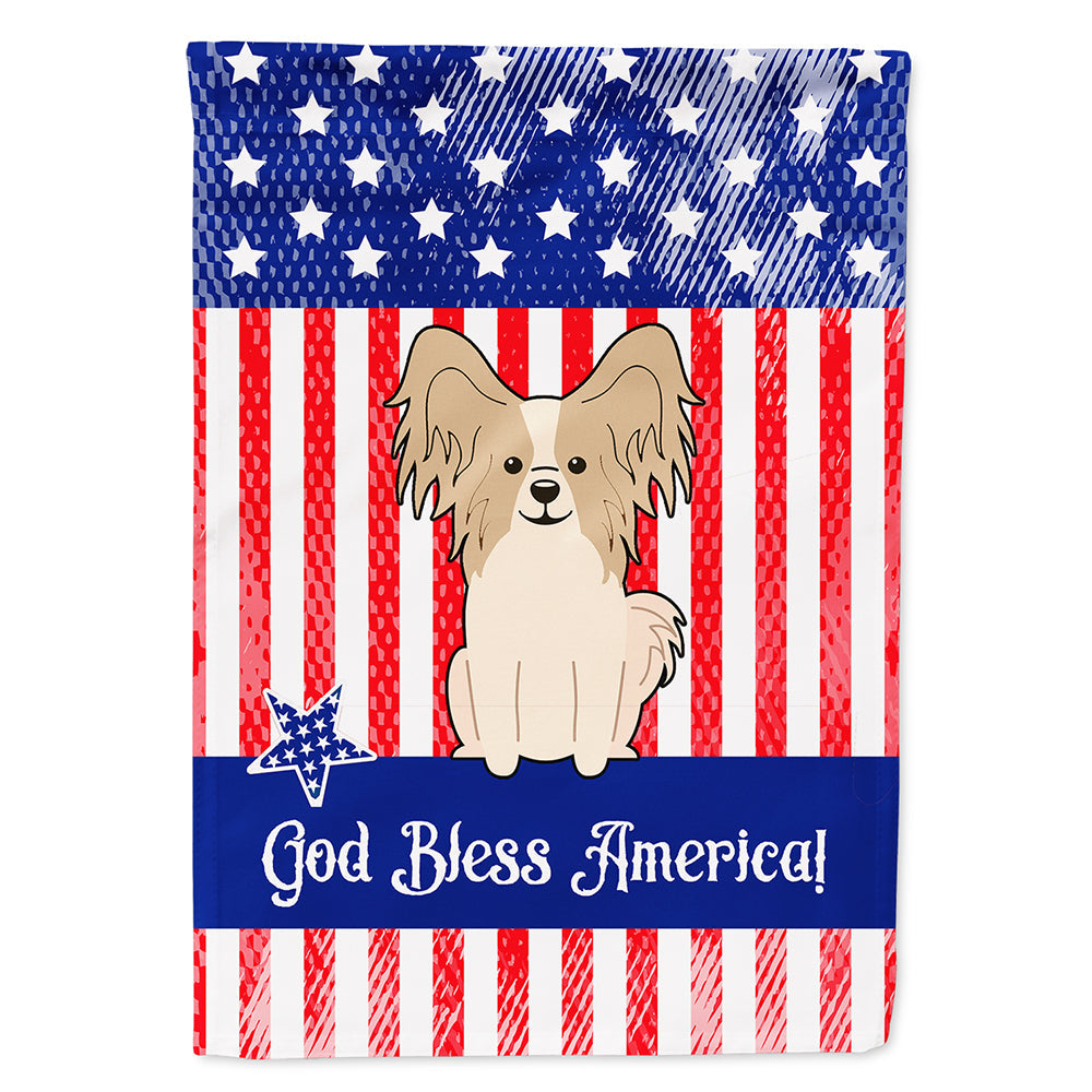 Patriotic USA Papillon Sable White House Flag 28x40 Porch Sleeve Pole Decorative Outside Yard Banner Artwork Wall Hanging, Polyester