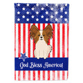 Patriotic USA Papillon Red White House Flag 28x40 Porch Sleeve Pole Decorative Outside Yard Banner Artwork Wall Hanging, Polyester