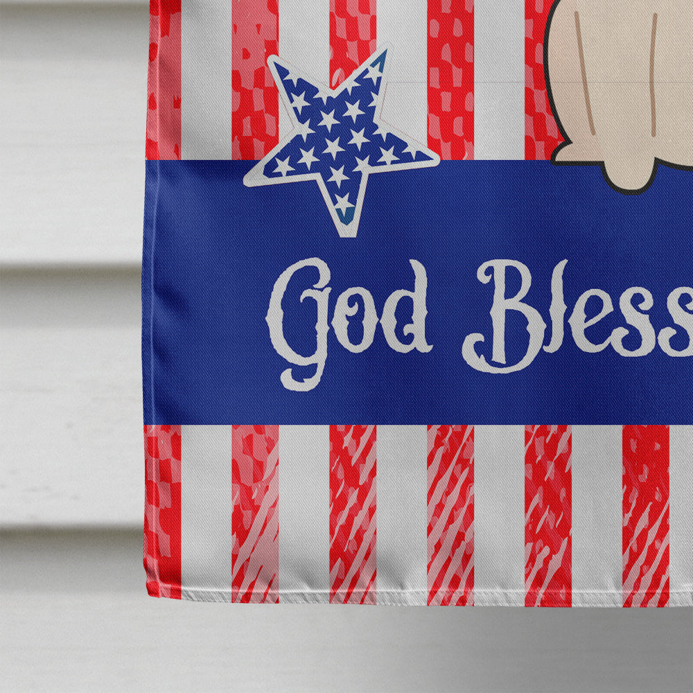 Patriotic USA Papillon Red White House Flag 28x40 Porch Sleeve Pole Decorative Outside Yard Banner Artwork Wall Hanging, Polyester