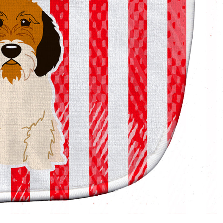 Patriotic USA Petit Basset Griffon Veenden Baby Bib Easy-Clean Baby Bib Baby Feeding Accessory Baby Mealtime Essential, 10 x 13, Multicolor