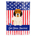 Patriotic USA Petit Basset Griffon Veenden House Flag 28x40 Porch Sleeve Pole Decorative Outside Yard Banner Artwork Wall Hanging, Polyester